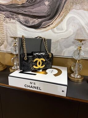 Chanel Makeup Black CC VIP Baguette Shoulder Bag